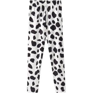 Noomelfish Girls Printed Leggings Soft Full Length Stretch Pants (4-12 Years)(Dalmatian Dog)