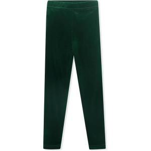 Noomelfish Girls Velvet Leggings Kids Soft Warm Stretch Yoga Pants(5-12 Years)(Dark Green)
