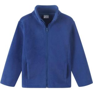 Noomelfish Girls Full Zip Soft Polar Fleece Jacket Outerwear Coat With Pockets (5-14 Years)(Royal Blue)