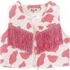 Pink White Cow/Pink Fringe