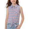 Snap Plaid Red Blue