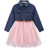 Long Sleeve Dark Blue/Pink