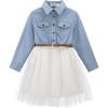 Long Sleeve Light Blue/White