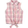 Snap Plaid Pink White