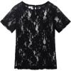 Short Sleeve Rose Black