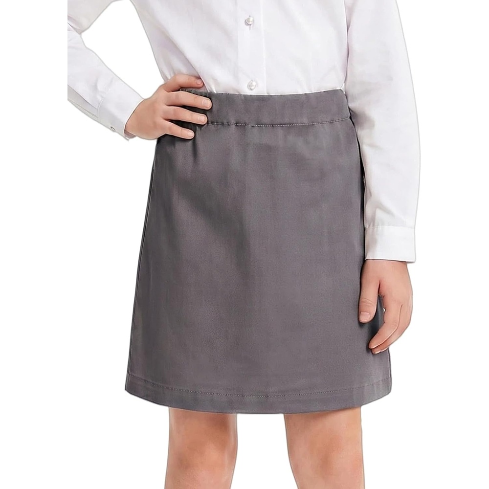 image:imageNoomelfish Girls School Uniform Skorts PullOn Scooter Pencil Skirts with Undershorts 514 YearsGrey